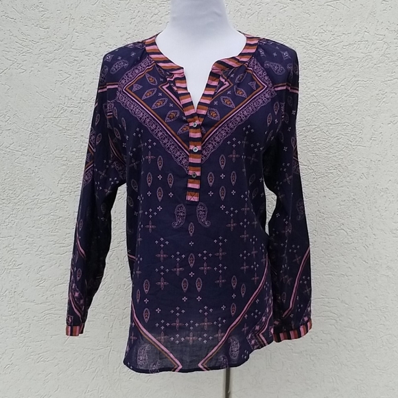 XiRENA Tops - Xirena Southern Blue Hemingway Top NWT